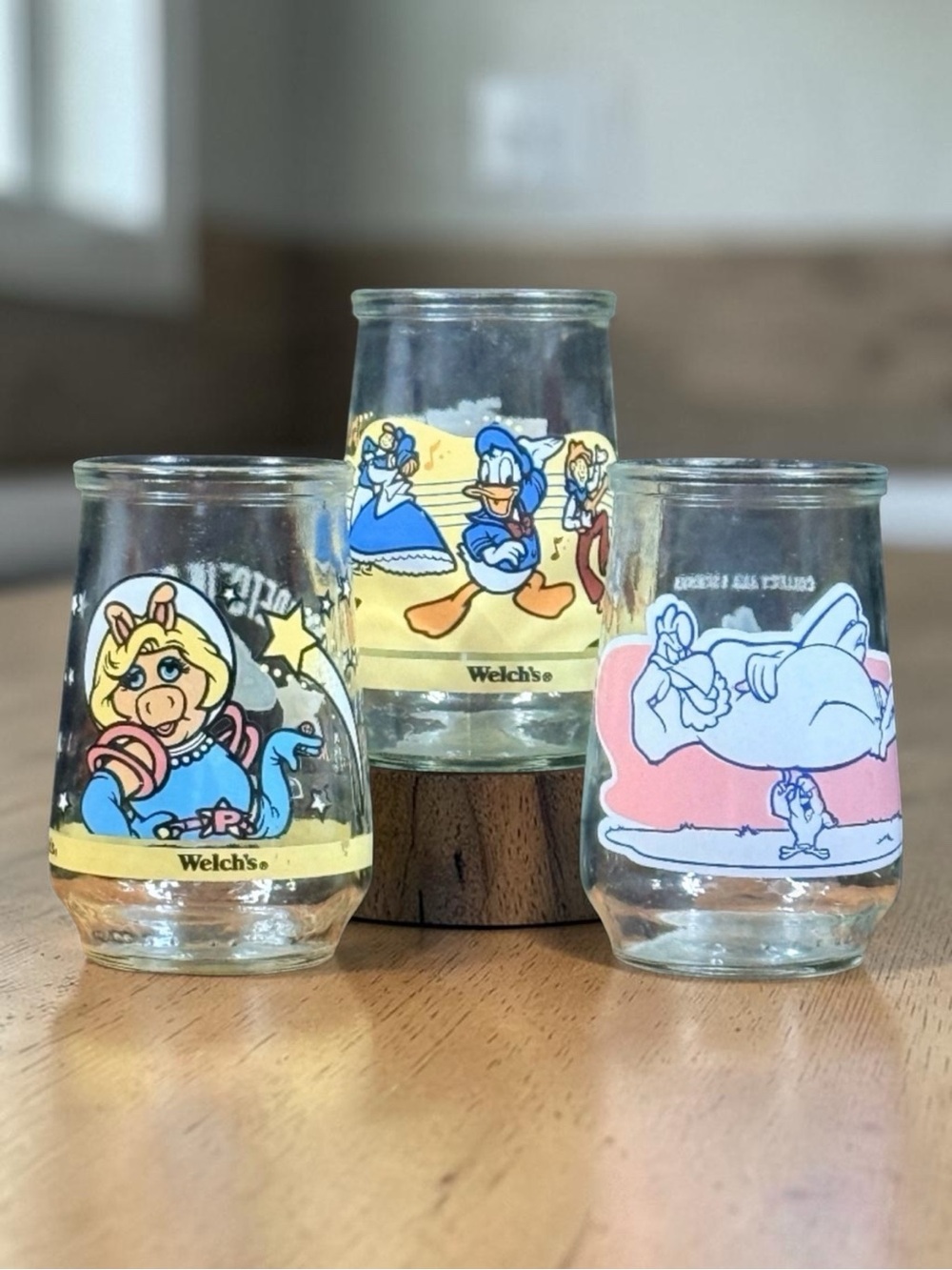 1995-1998 Miss Piggy, Donald Duck and Foghorn Leghorn Welch’s Jars - Picture 1 of 16
